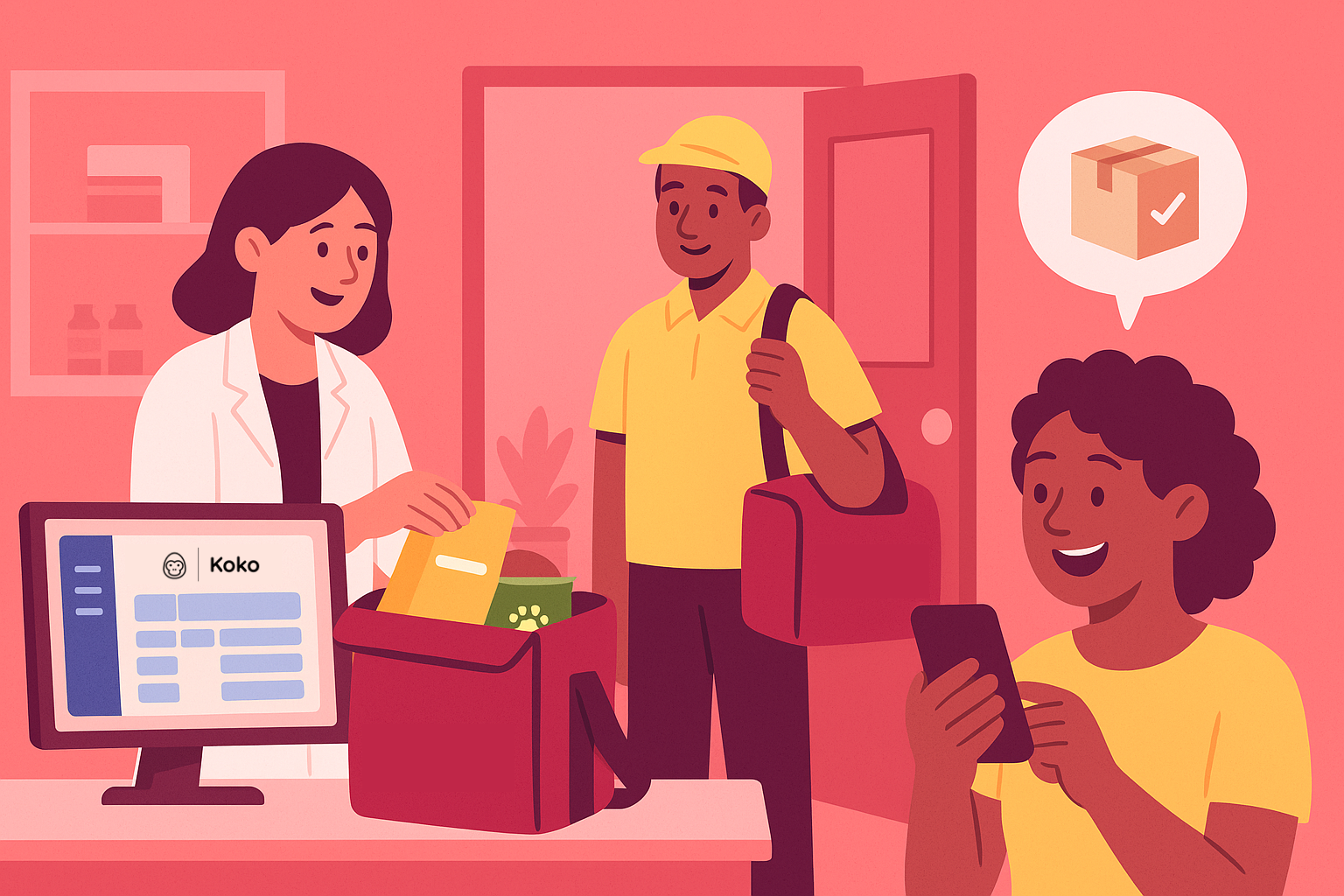 Koko's delivery support and inventory management system in action