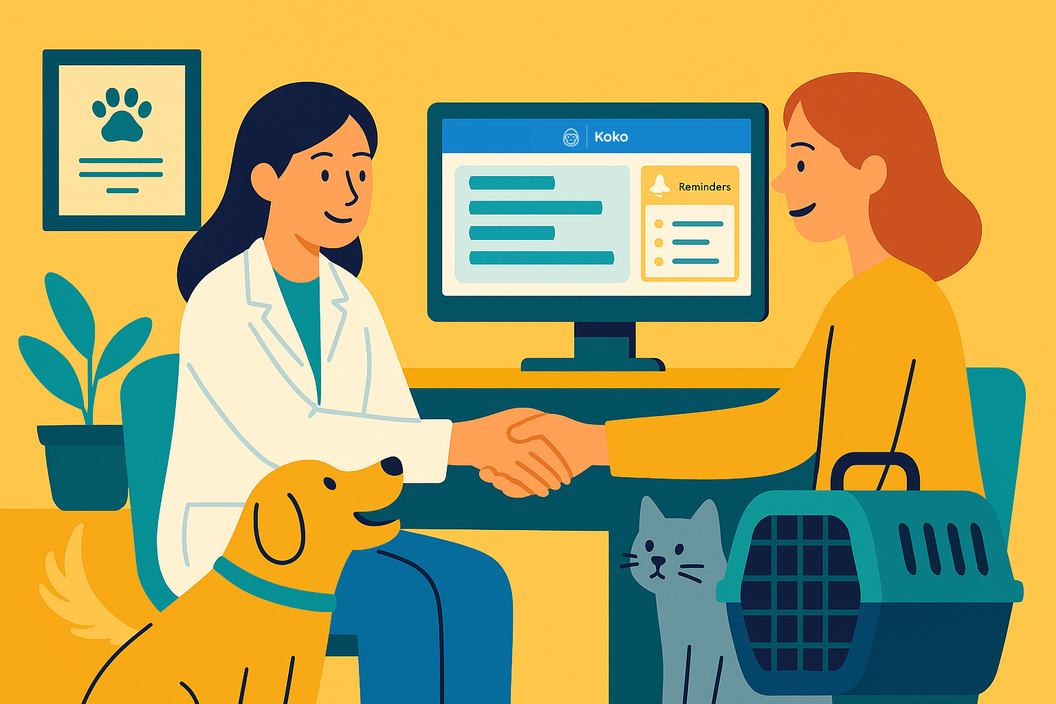 Veterinarian using Koko software efficiently